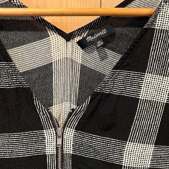 Madewell Buffalo Sketch Zip Front Dress Size Extra Small XS - Picture 4 of 5